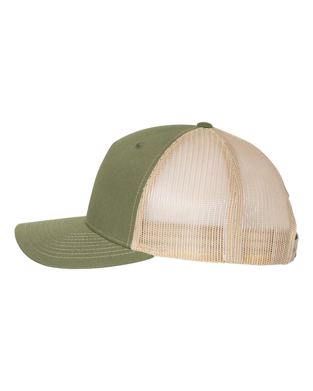 Richardson Five-Panel Trucker Cap - 112FP Army Olive Green- Tan