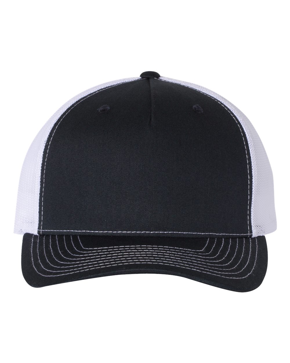 Richardson Five-Panel Trucker Cap - 112FP Navy- White