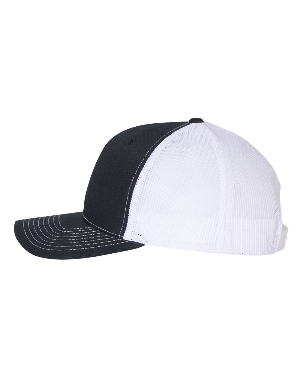 Richardson Five-Panel Trucker Cap - 112FP Navy- White