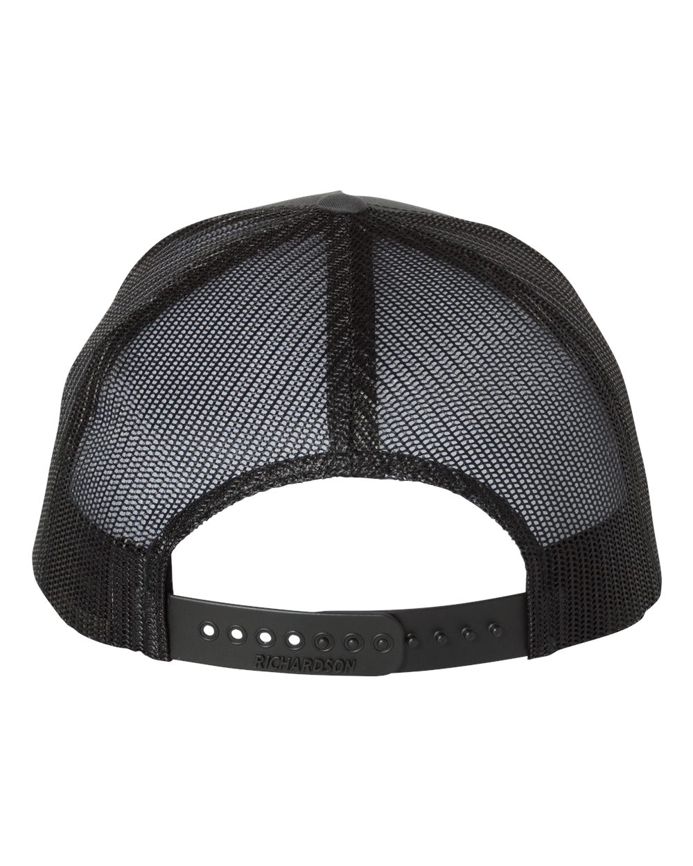Richardson Five-Panel Trucker Cap - 112FP Charcoal- Black