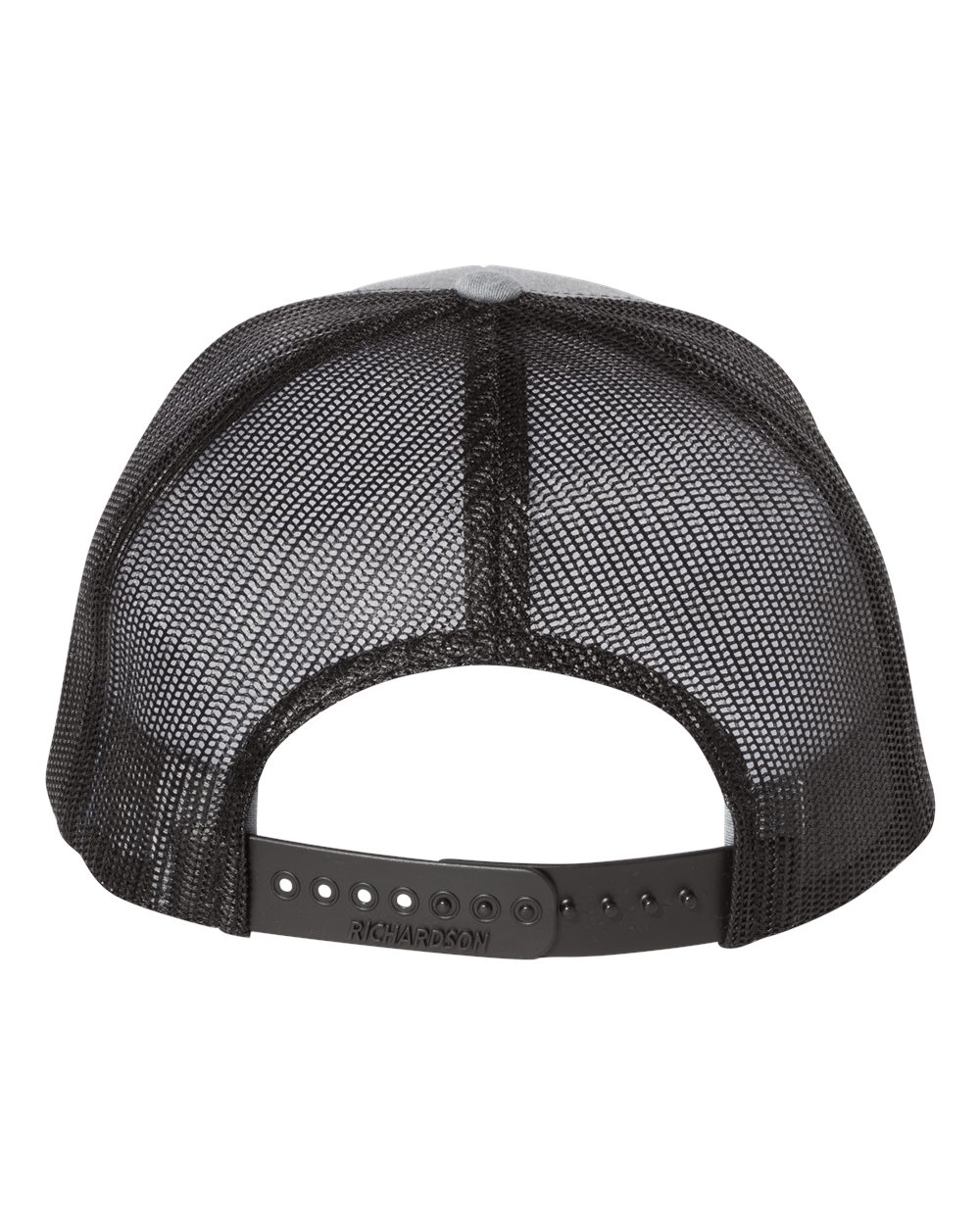 Richardson Five-Panel Trucker Cap - 112FP Heather Grey- Black