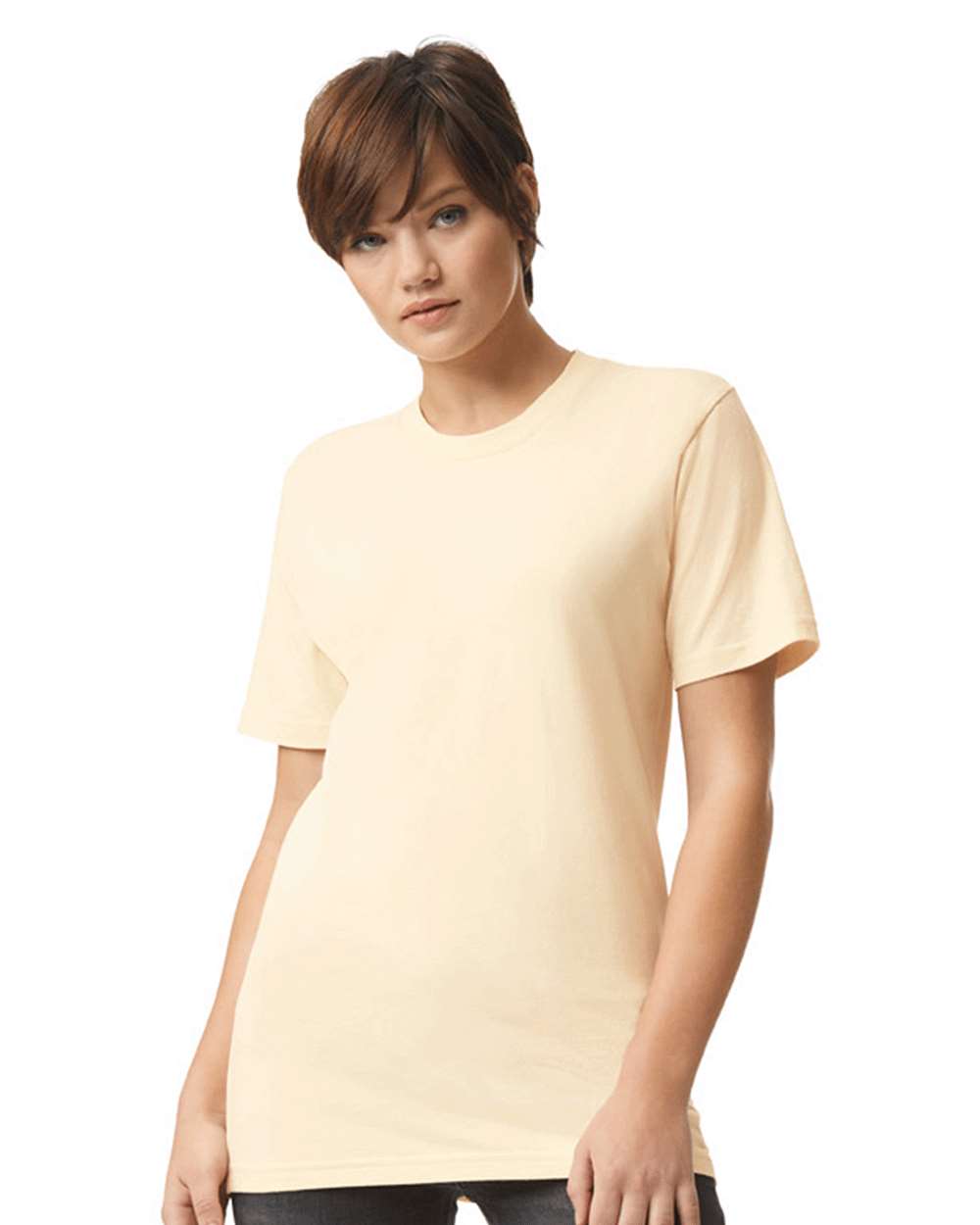 American Apparel Unisex Fine Jersey Tee - 2001 - 2001W Cream