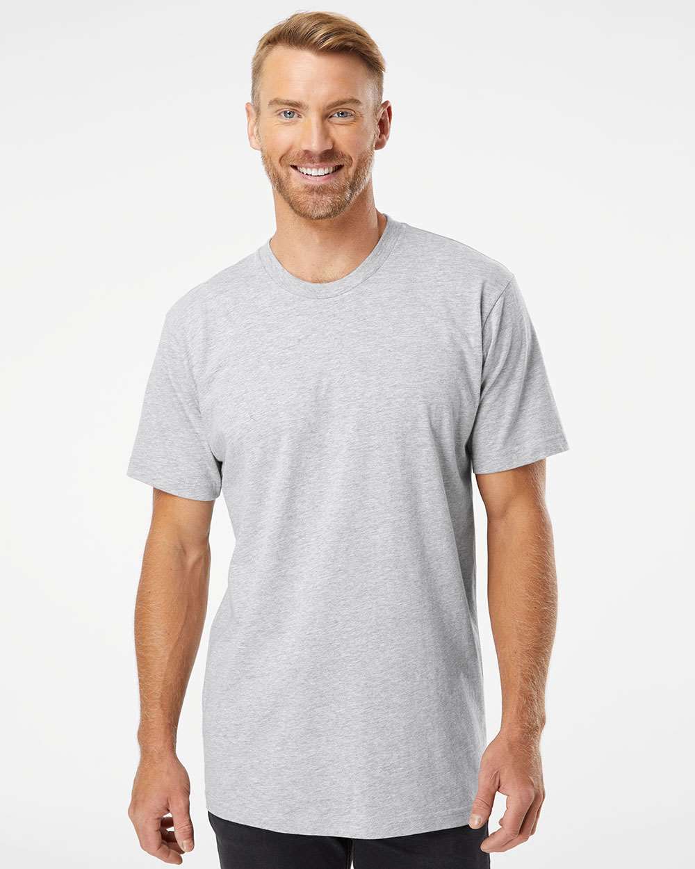 American Apparel Unisex Fine Jersey Tee - 2001 - 2001W Heather Grey