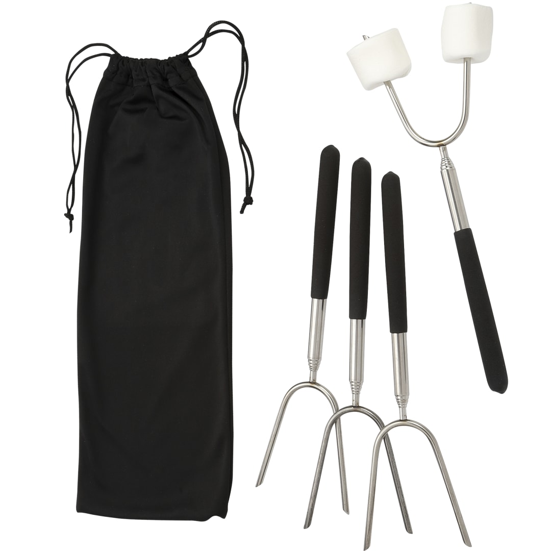 Extendable 34" Roasting Sticks with Carrying Case - 1072-18 Black