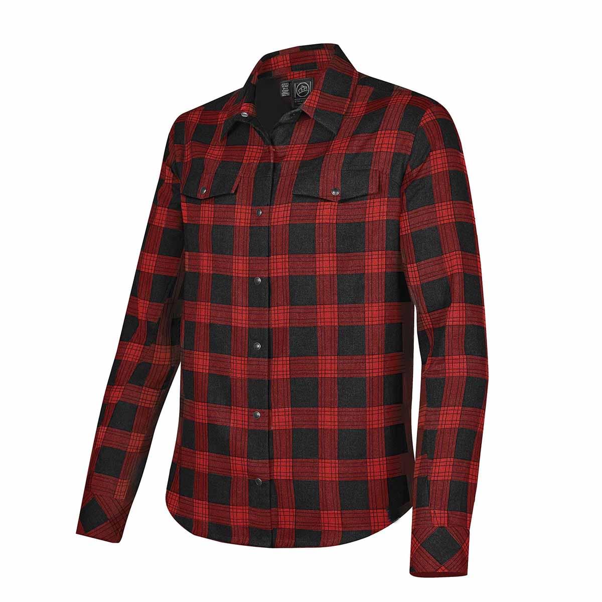 Stormtech Chemise Logan à boutons-pression pour hommes - SFX-1 BLACK- RED PLAID