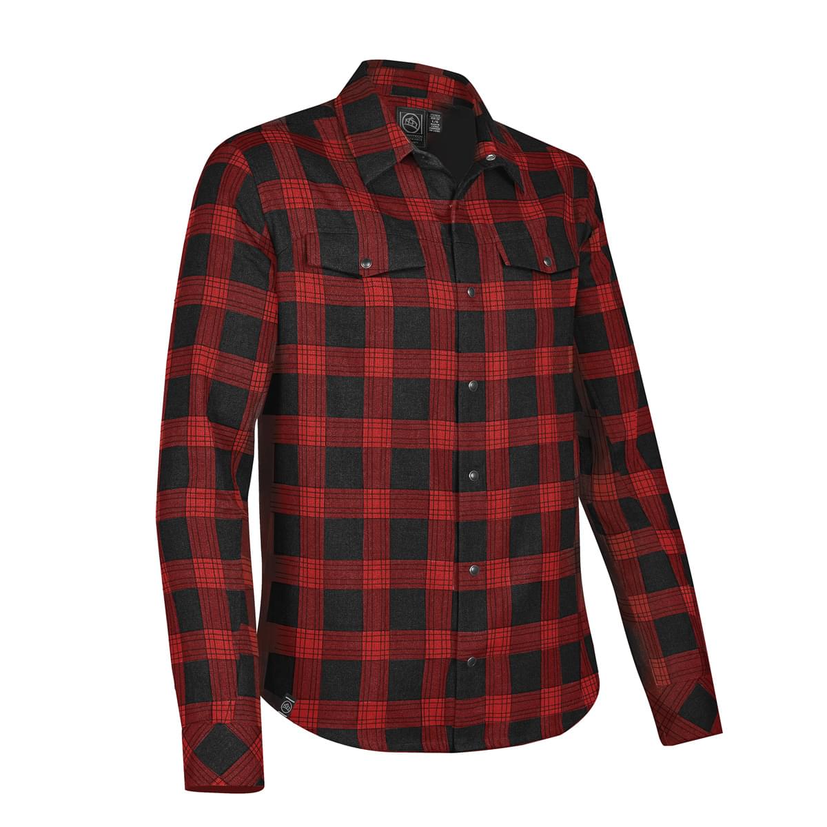 Stormtech Chemise Logan à boutons-pression pour hommes - SFX-1 BLACK- RED PLAID