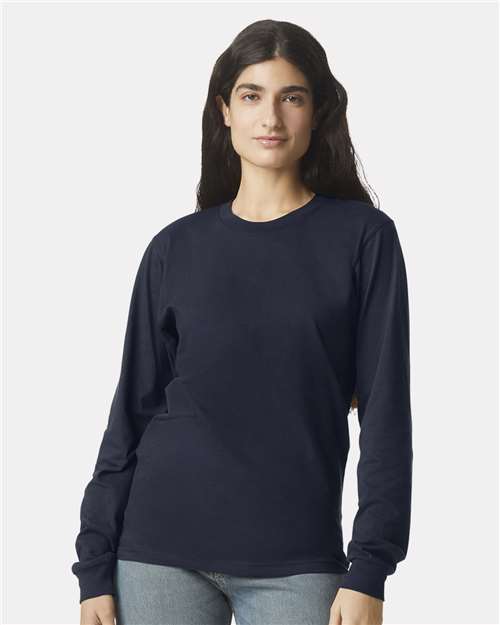 American Apparel Unisex Fine Jersey Long Sleeve Tee - 2007 - 2007W Navy