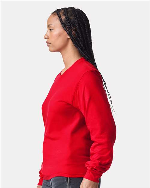 American Apparel Unisex Fine Jersey Long Sleeve Tee - 2007 - 2007W Red