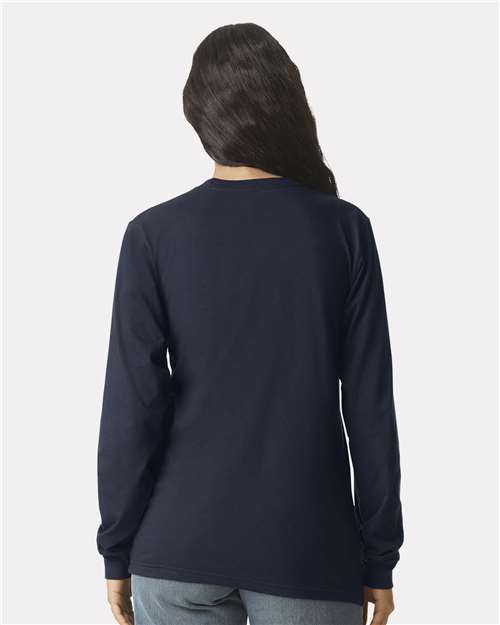 American Apparel Unisex Fine Jersey Long Sleeve Tee - 2007 - 2007W Navy