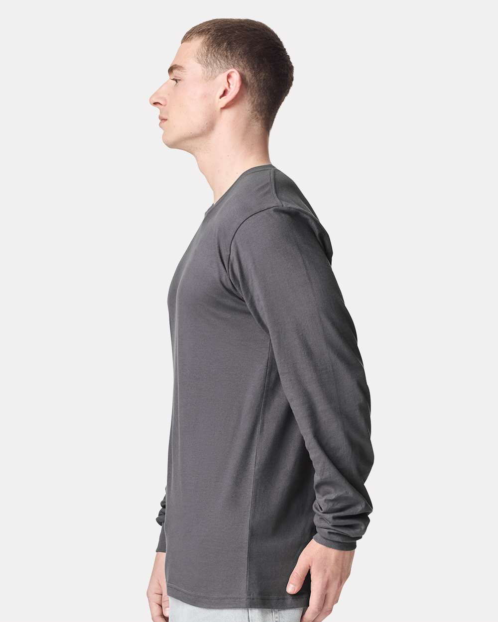 American Apparel Unisex Fine Jersey Long Sleeve Tee - 2007 - 2007W Asphalt