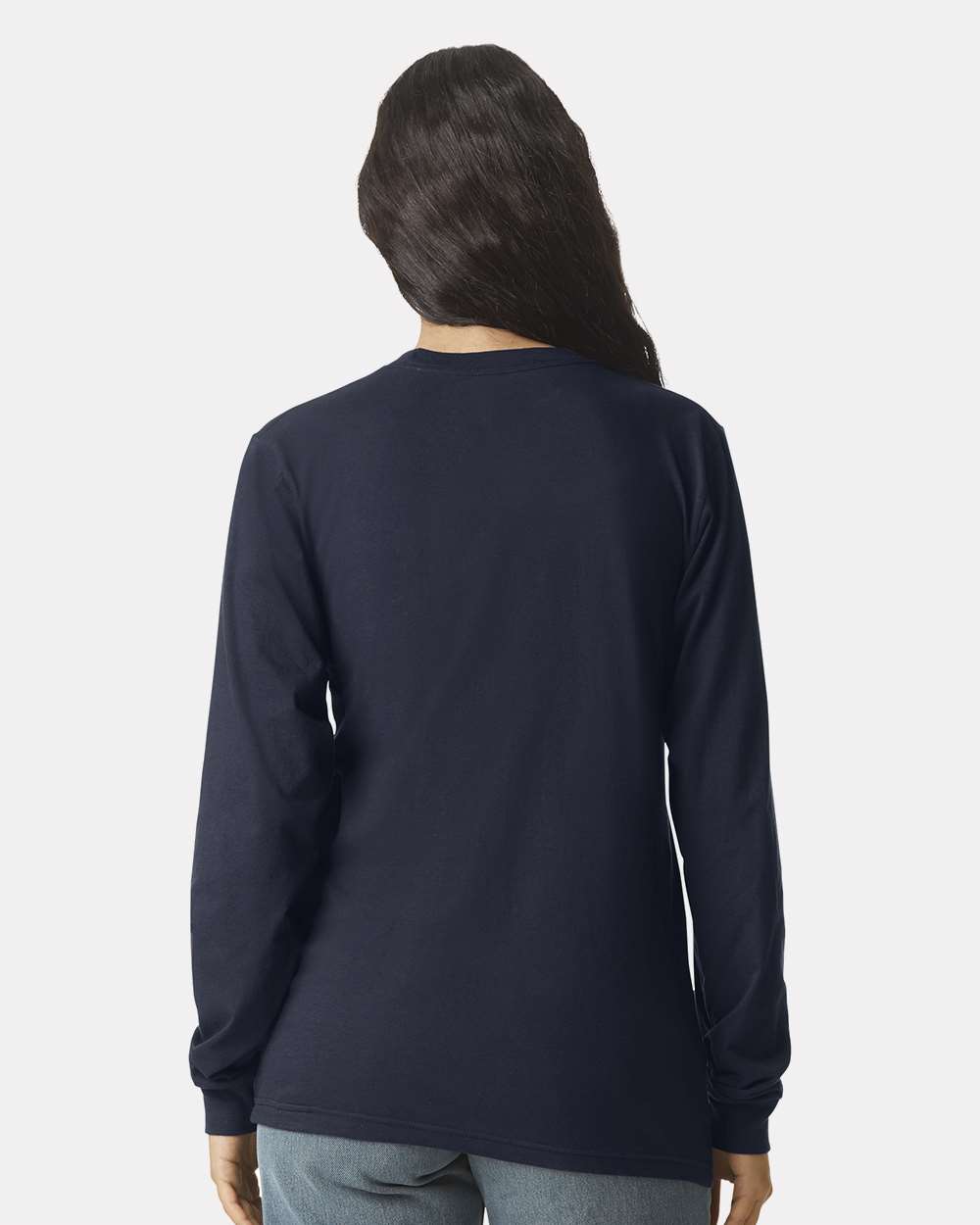 American Apparel Unisex Fine Jersey Long Sleeve Tee - 2007 - 2007W Navy