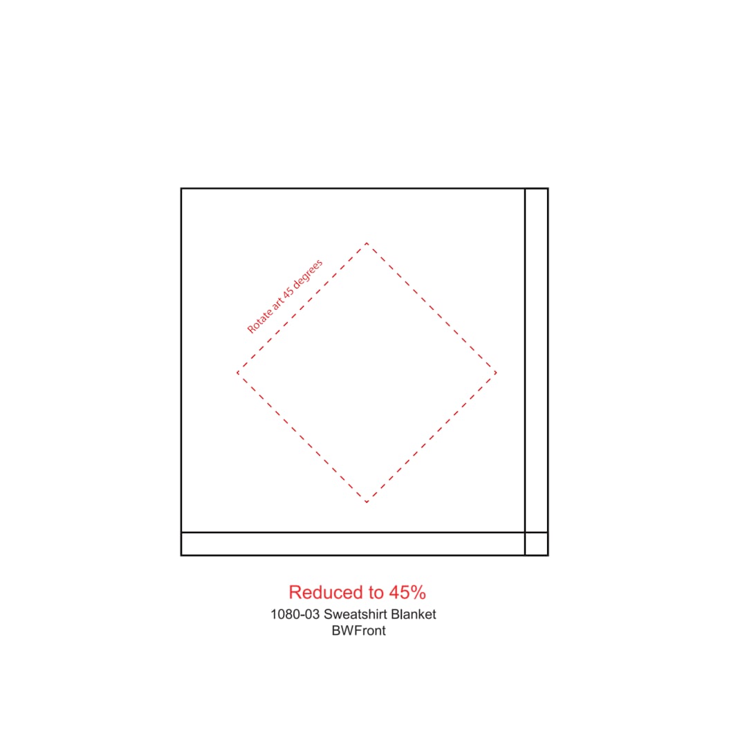 Sweatshirt Blanket - 1080-03 Black