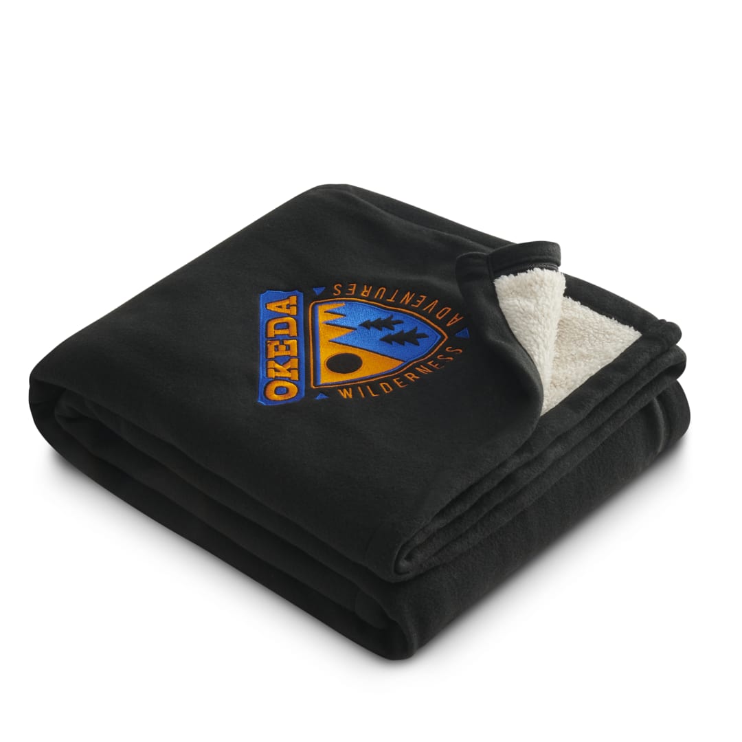 Fleece-Sherpa Blanket - 1080-34 Black