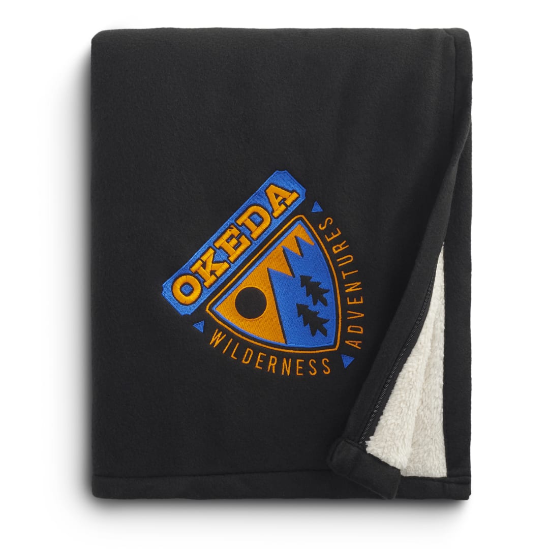 Fleece-Sherpa Blanket - 1080-34 Black