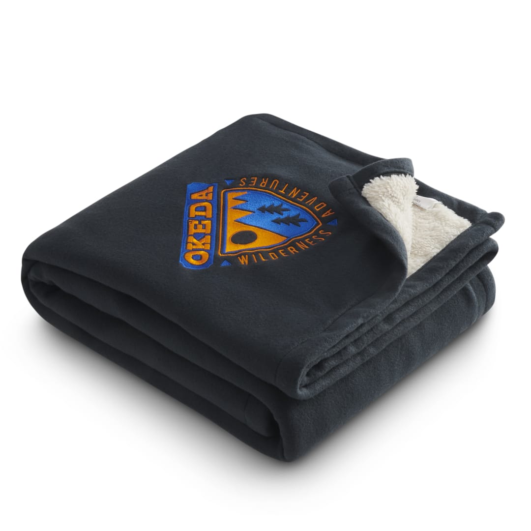 Fleece-Sherpa Blanket - 1080-34 Blue