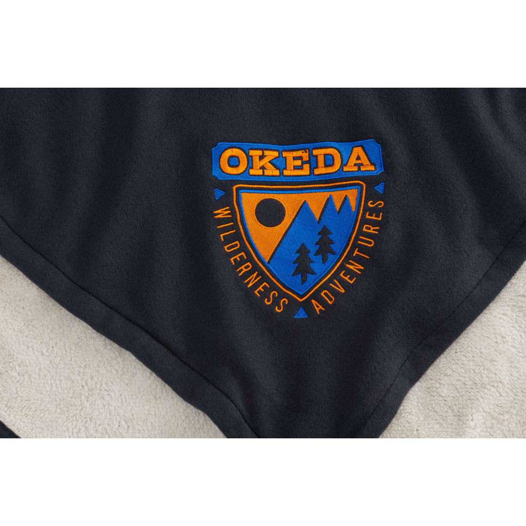 Fleece-Sherpa Blanket - 1080-34 Blue