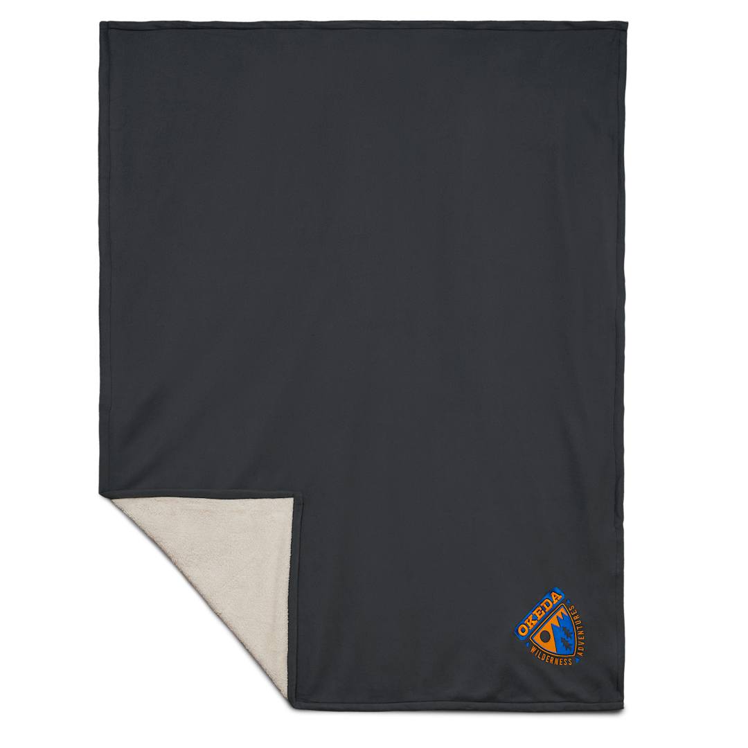 Fleece-Sherpa Blanket - 1080-34 Blue