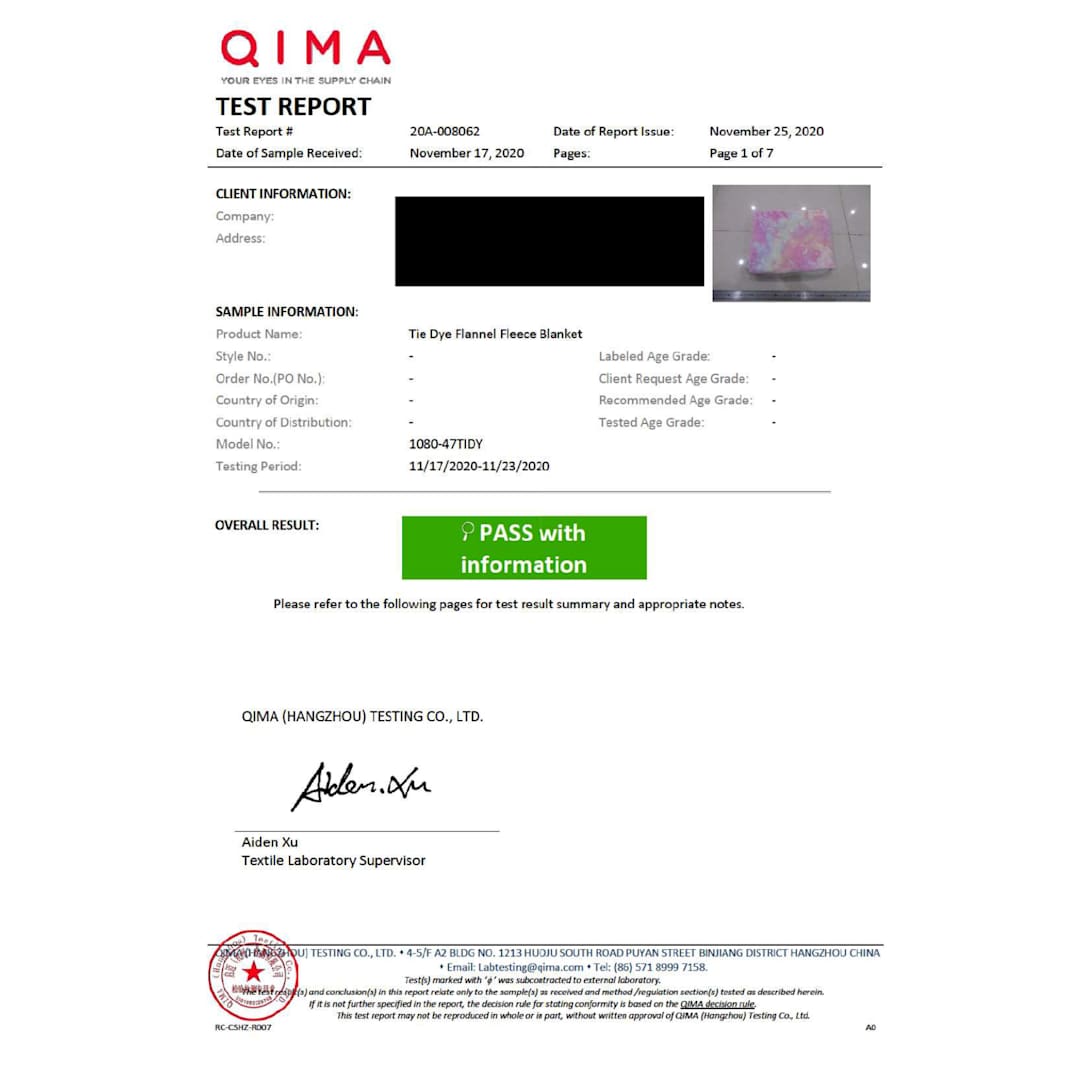 Tie Dye Flannel Fleece Blanket - 1080-47 Multi