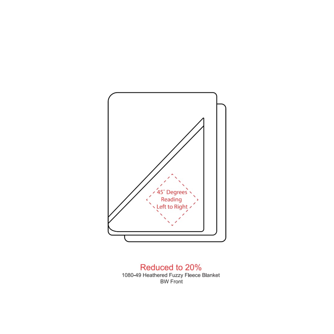 Heathered Fuzzy Fleece Blanket - 1080-49 Gray