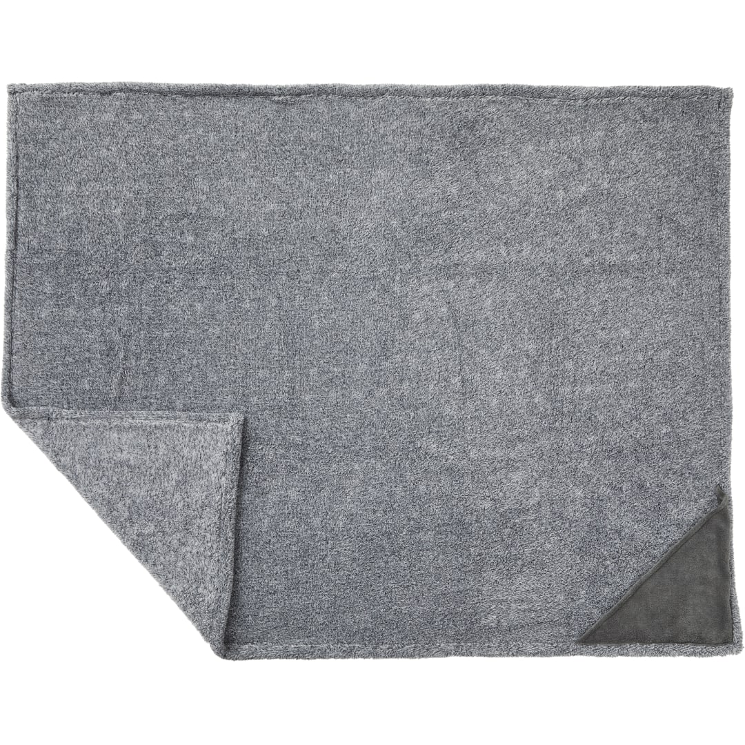 Heathered Fuzzy Fleece Blanket - 1080-49 Gray