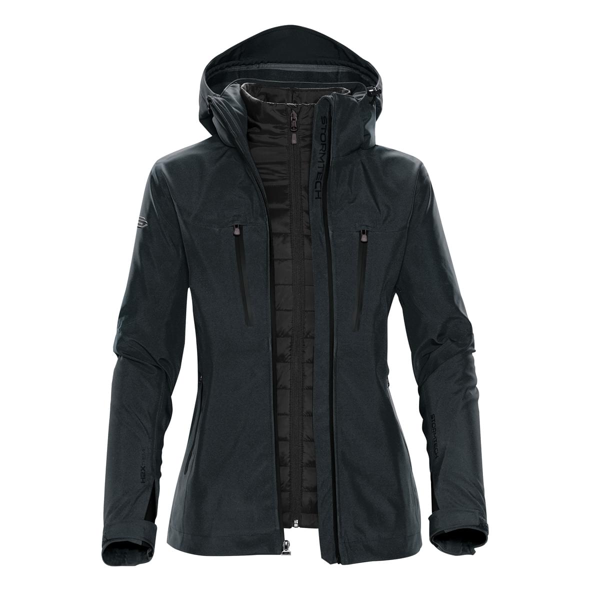 Stormtech Stormtech Women's Matrix 3-in-1 Jacket - XB-4W CHARCOAL TWILL- BLACK