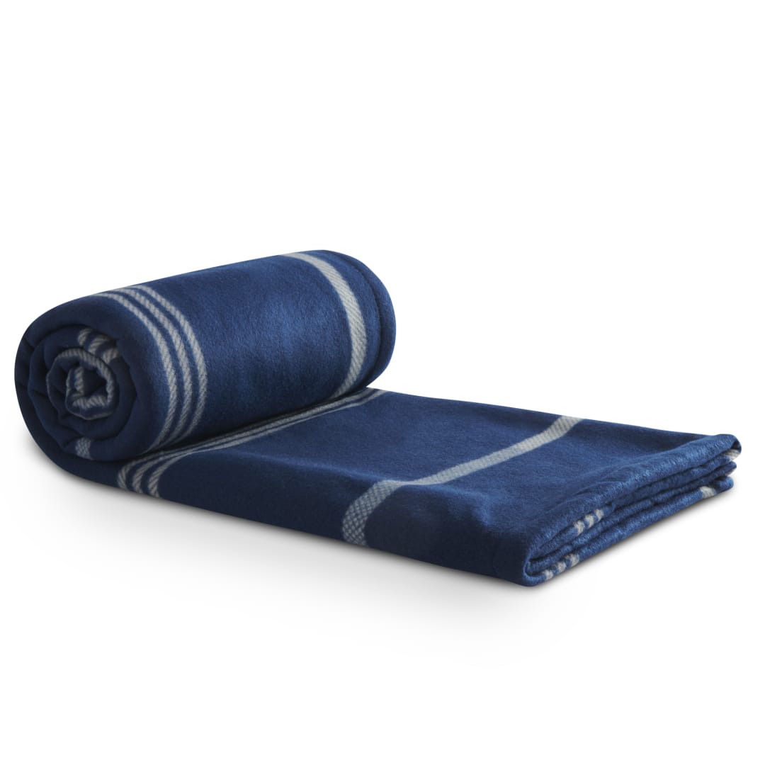 Plaid Fleece Sherpa Blanket - 1080-72 Blue