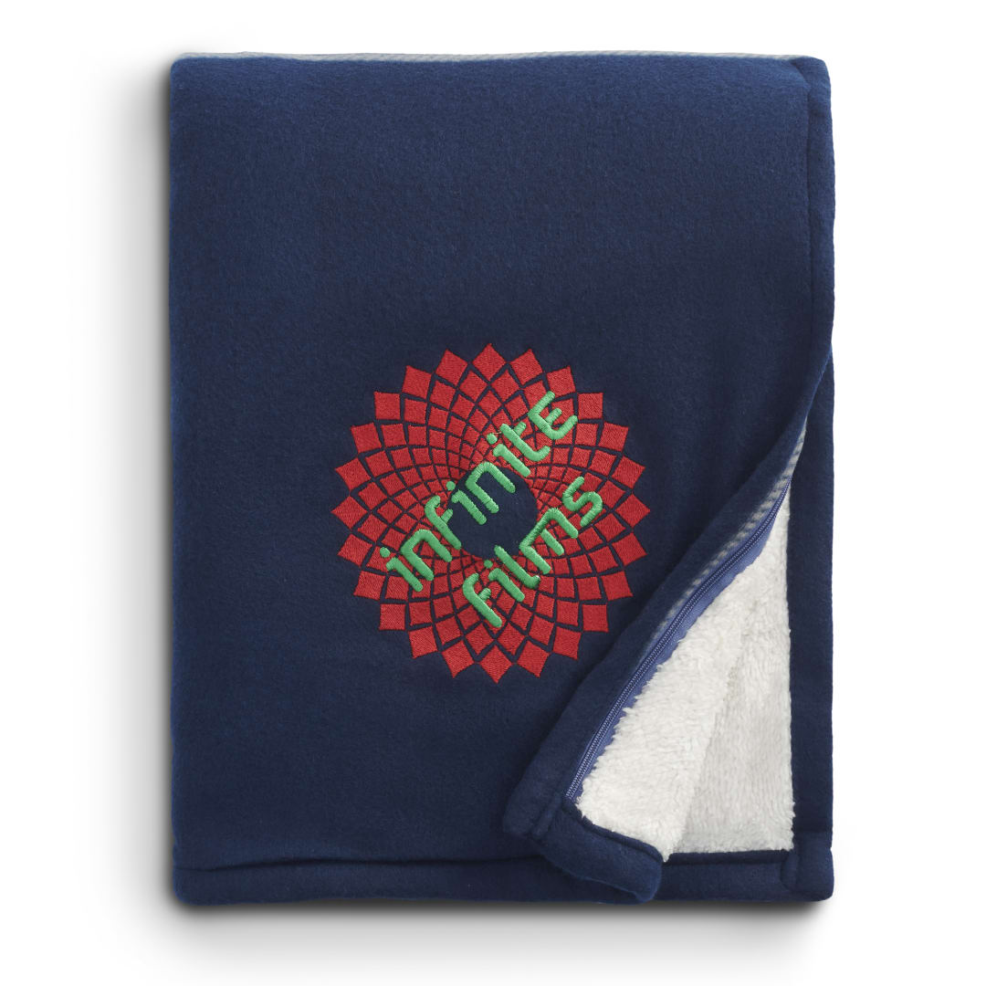 Plaid Fleece Sherpa Blanket - 1080-72 Blue