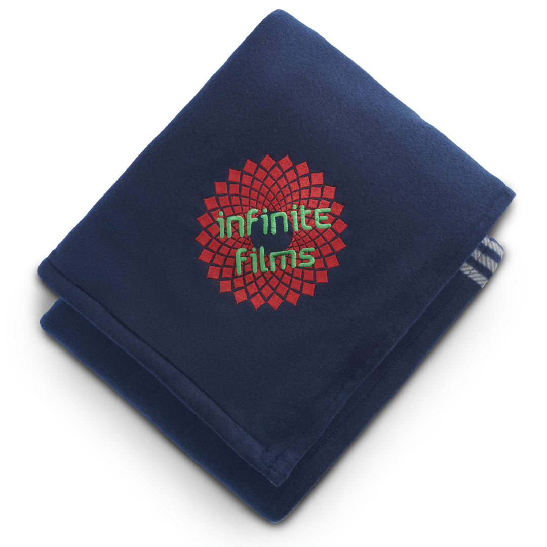 Plaid Fleece Sherpa Blanket - 1080-72 Blue