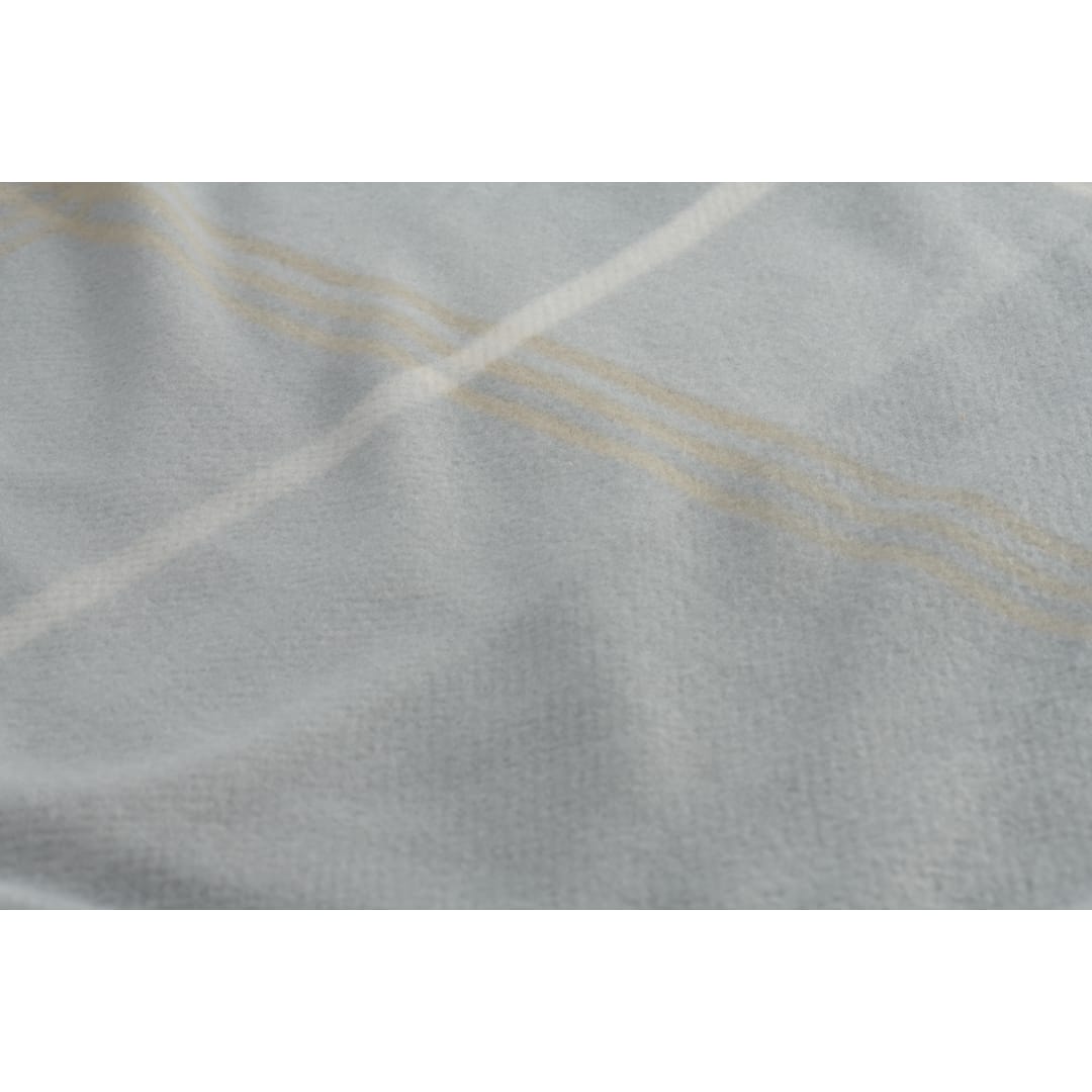 Plaid Fleece Sherpa Blanket - 1080-72 Gray