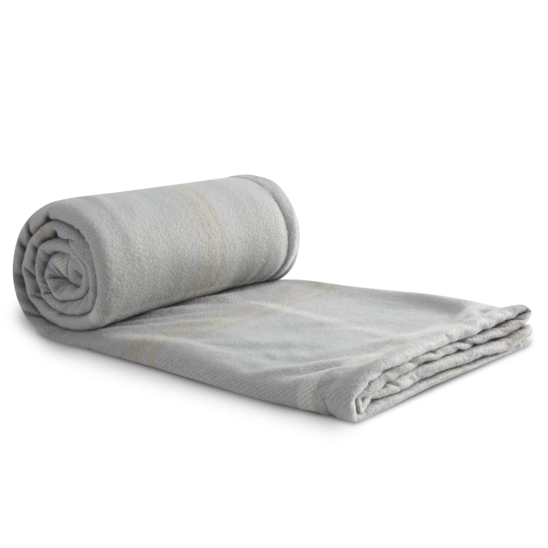 Plaid Fleece Sherpa Blanket - 1080-72 Gray