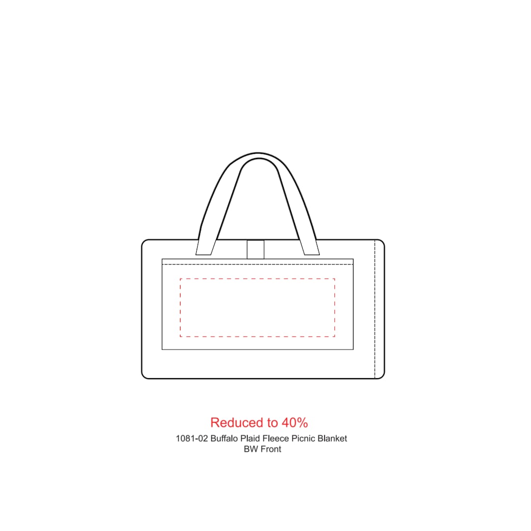 Buffalo Plaid Fleece Picnic Blanket - 1081-02 Red