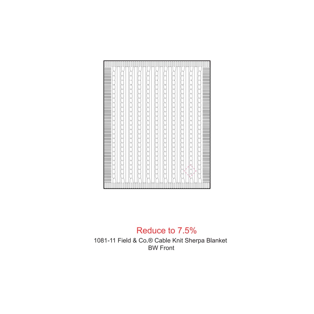 Field & Co. Field & Co.® Cable Knit Sherpa Blanket - 1081-11 Gray
