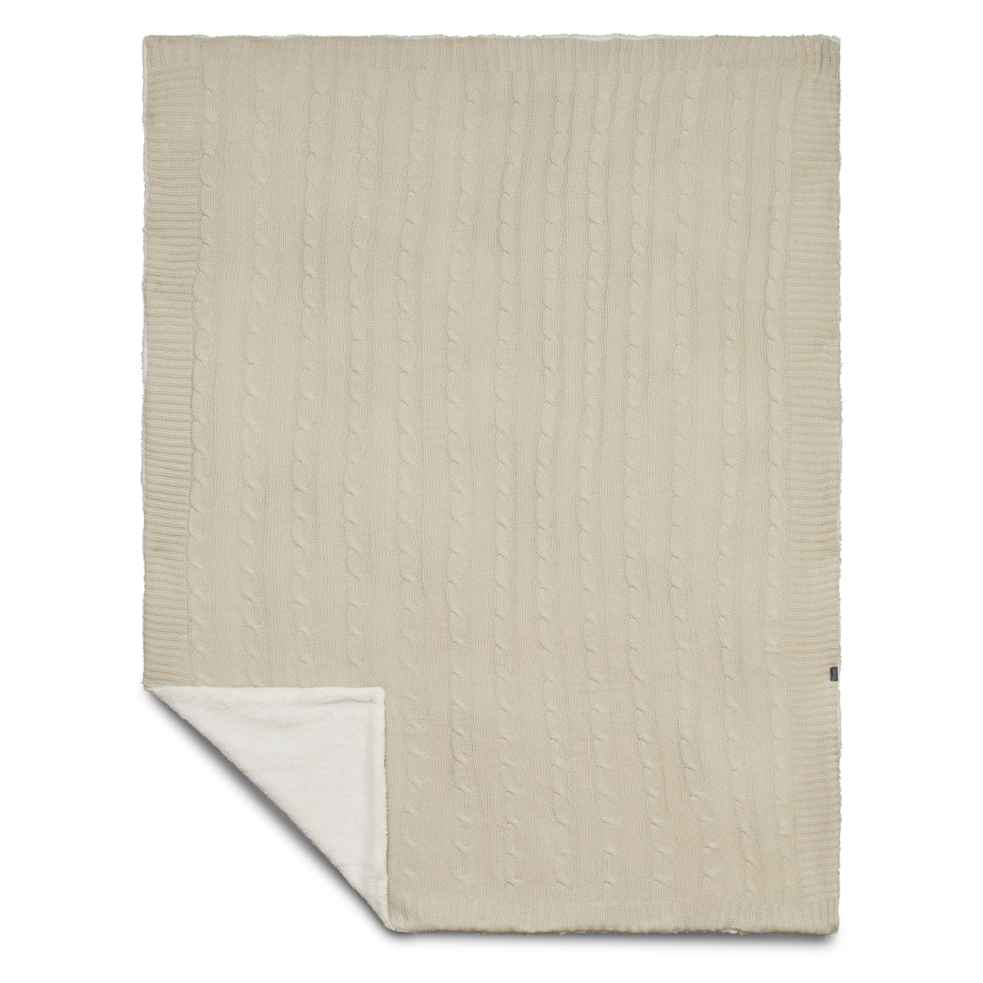 Field & Co. Field & Co.® Cable Knit Sherpa Blanket - 1081-11 Metallic