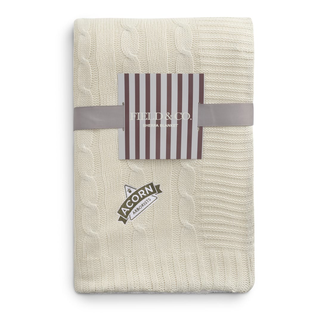 Field & Co. Field & Co.® Cable Knit Sherpa Blanket - 1081-11 Metallic