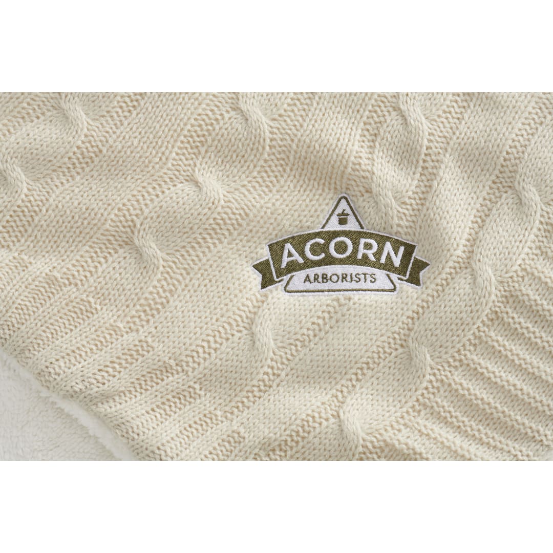 Field & Co. Field & Co.® Cable Knit Sherpa Blanket - 1081-11 Metallic