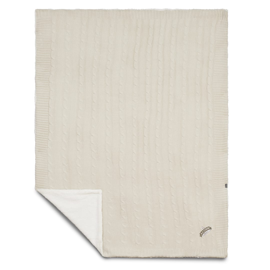 Field & Co. Field & Co.® Cable Knit Sherpa Blanket - 1081-11 Metallic