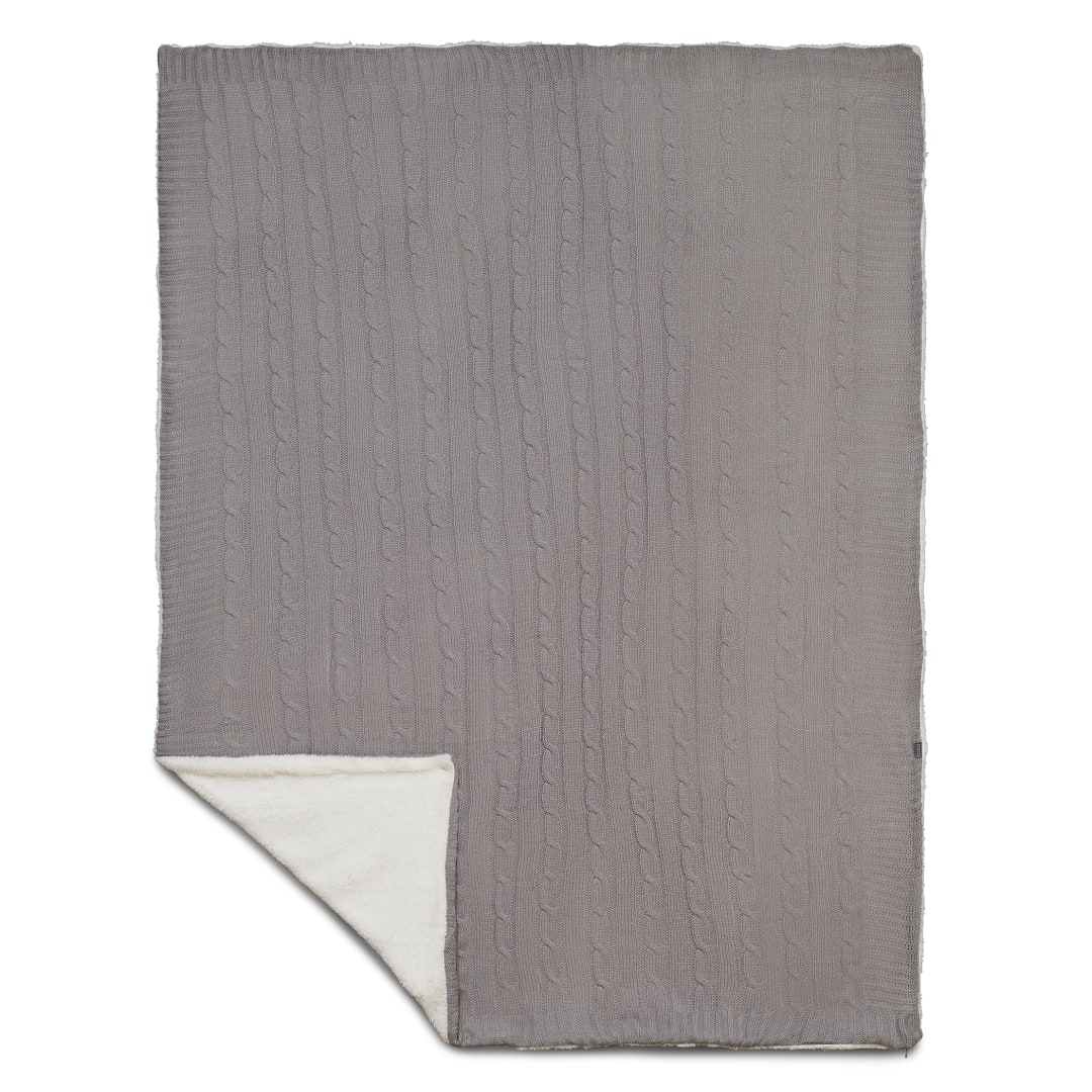 Field & Co. Field & Co.® Cable Knit Sherpa Blanket - 1081-11 Gray