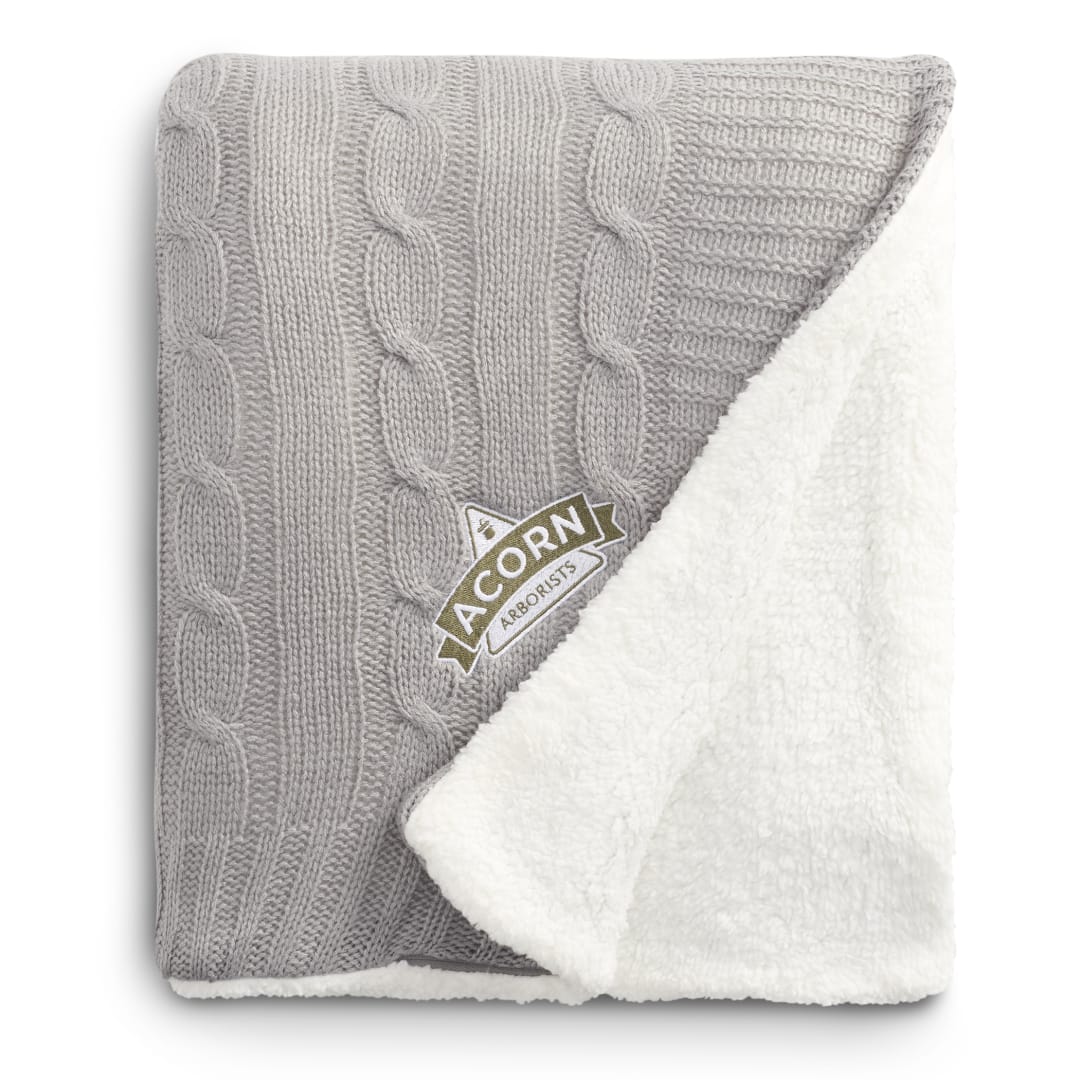 Field & Co. Field & Co.® Cable Knit Sherpa Blanket - 1081-11 Gray