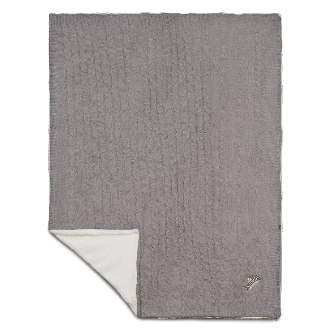 Field & Co. Field & Co.® Cable Knit Sherpa Blanket - 1081-11 Gray