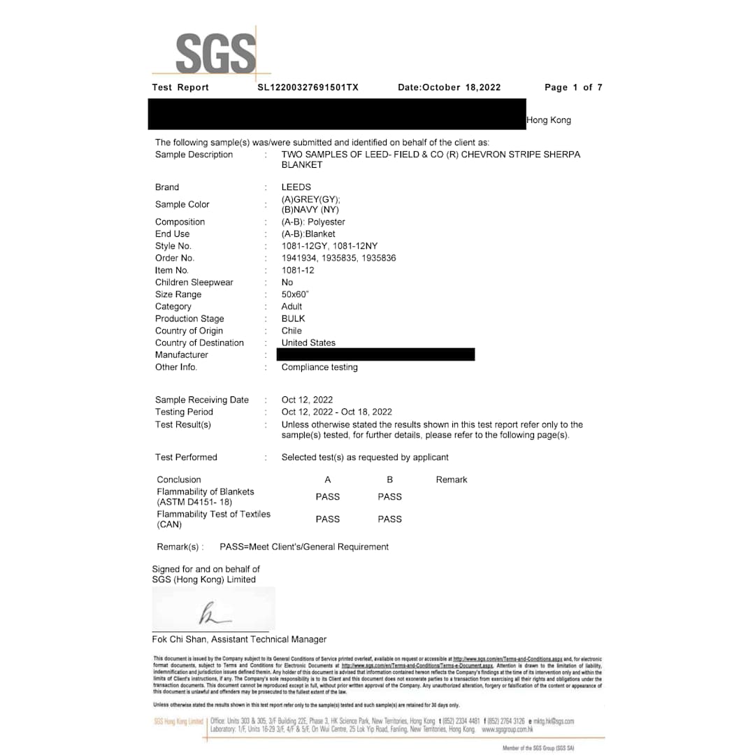 Field & Co. Field & Co.® Chevron Striped Sherpa Blanket - 1081-12 Blue