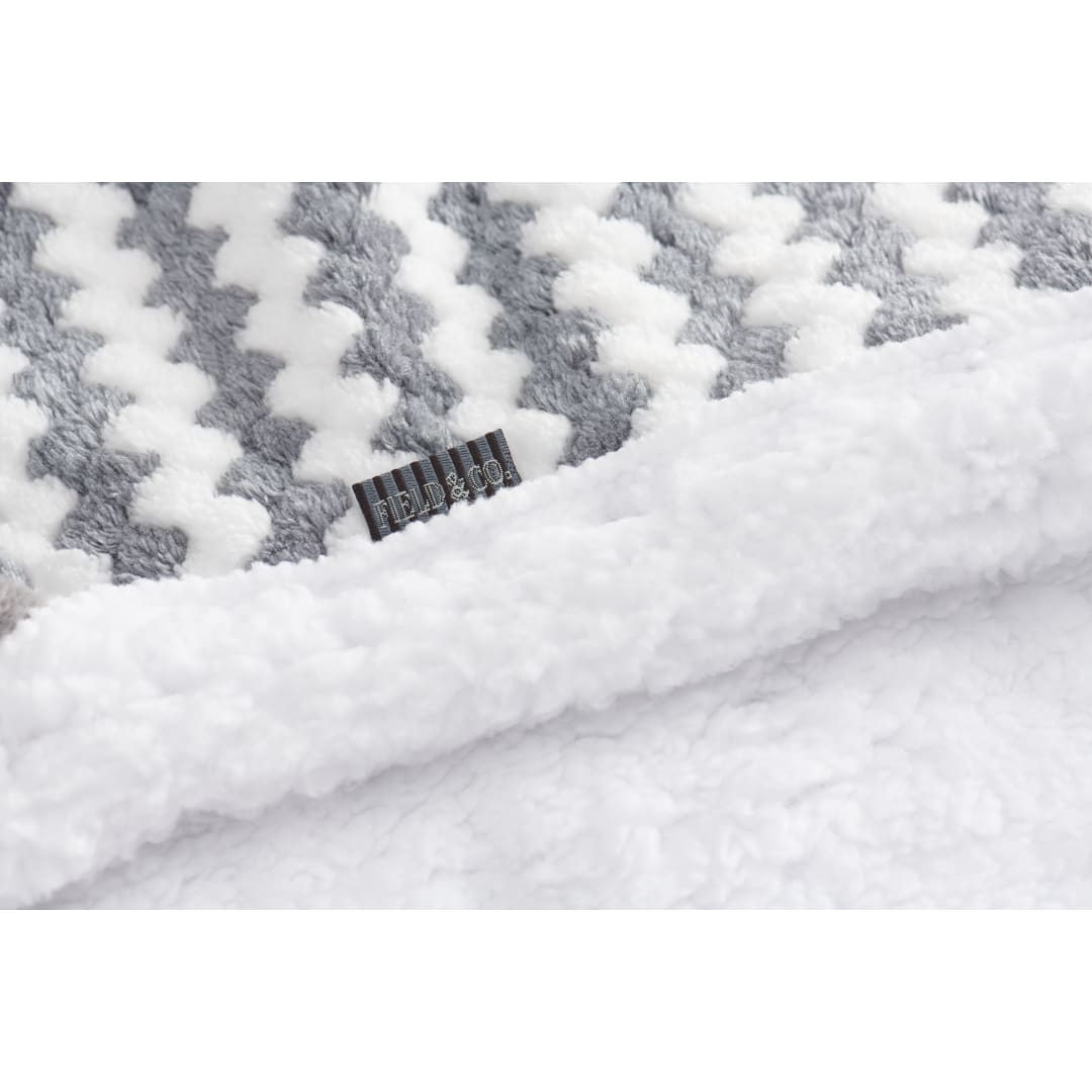 Field & Co. Field & Co.® Chevron Striped Sherpa Blanket - 1081-12 Gray