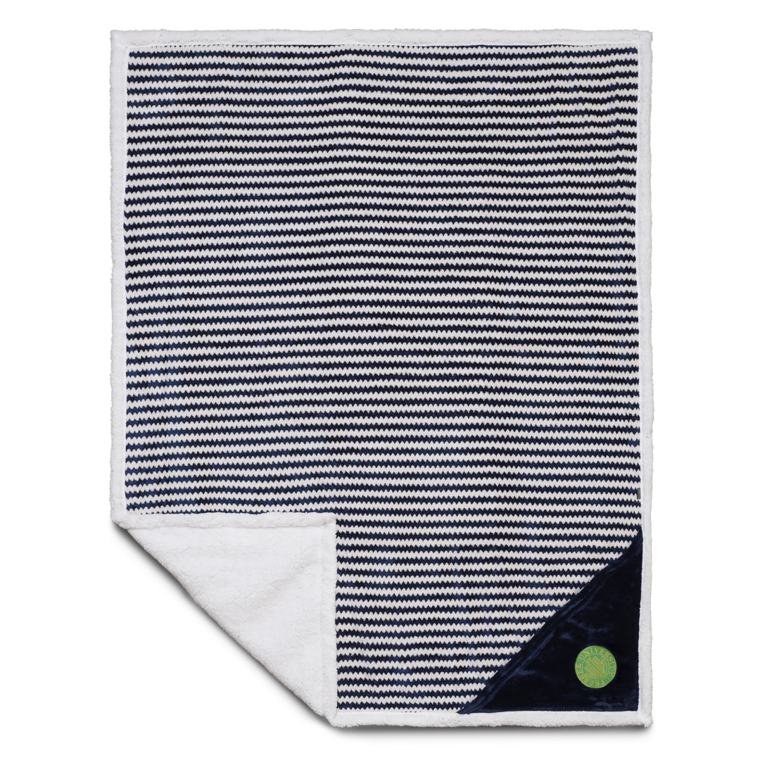 Field & Co. Field & Co.® Chevron Striped Sherpa Blanket - 1081-12 Blue