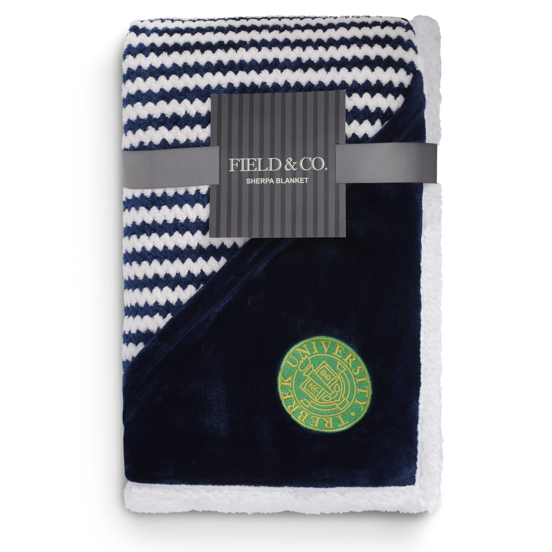 Field & Co. Field & Co.® Chevron Striped Sherpa Blanket - 1081-12 Blue
