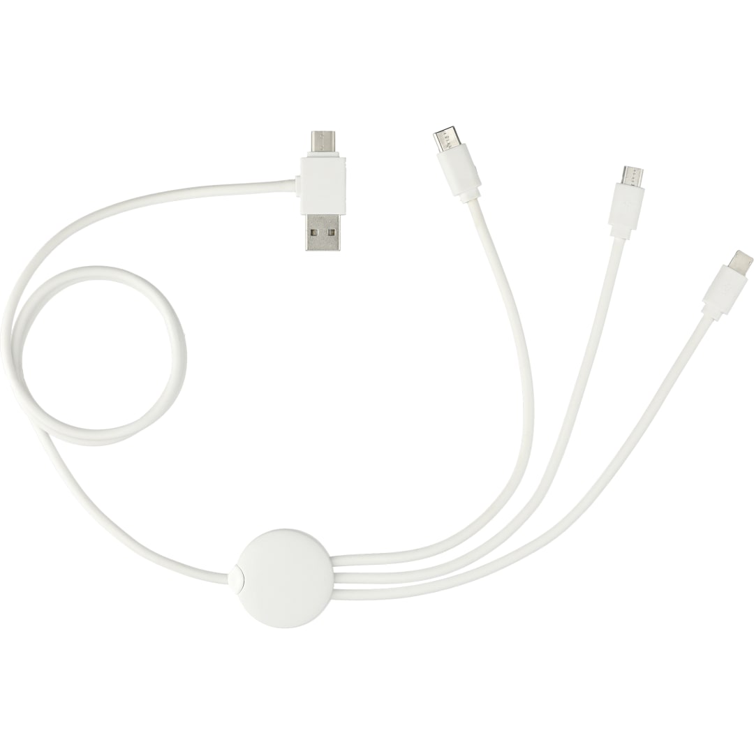 5-in-1 Charging Cable with Coating - 7143-17 White