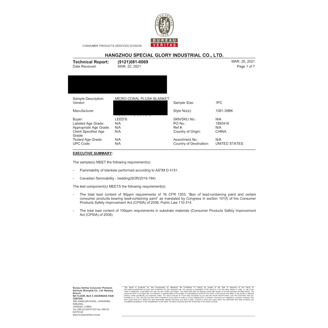 Oversized Waterproof Outdoor Blanket with Pouch - 1081-39 Black