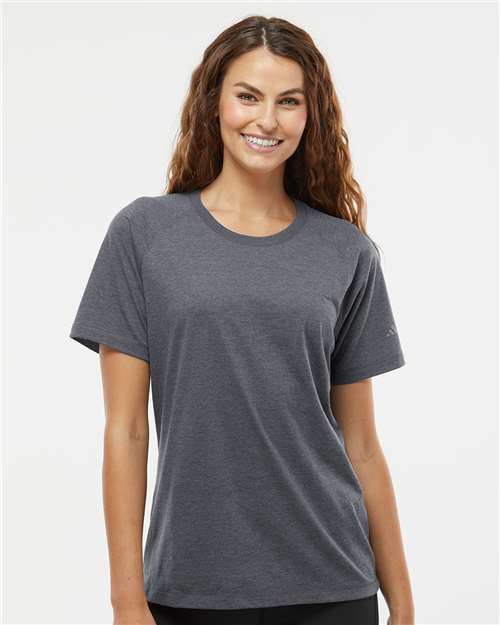 Adidas Women's Blended T-Shirt - A557 Dark Grey Heather