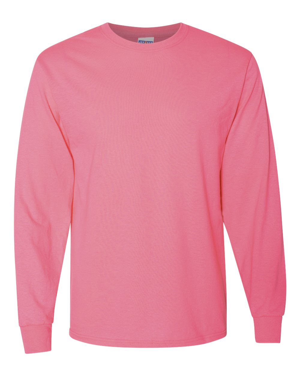 JERZEES Unisex Dri-Power® Long Sleeve 50/50 T-Shirt - 29LSR Neon Pink