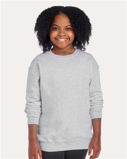 JERZEES Youth NuBlend® Crewneck Sweatshirt - 562BR Ash
