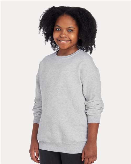 JERZEES Youth NuBlend® Crewneck Sweatshirt - 562BR Ash