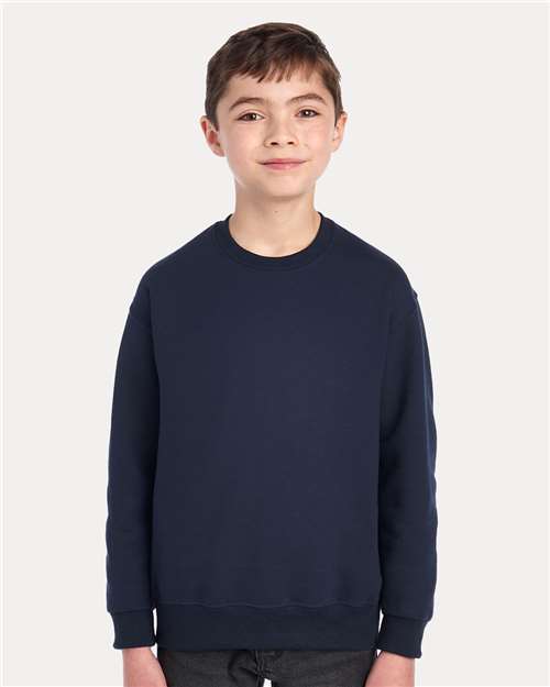JERZEES Youth NuBlend® Crewneck Sweatshirt - 562BR J. Navy